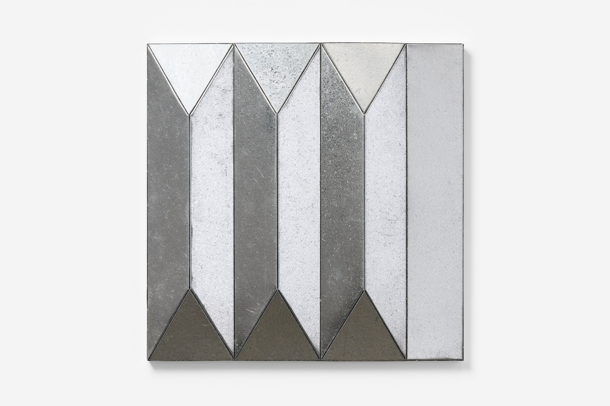 Galvanised wall reliefs - 60 x 60 cm Galvanised works,Group of 7